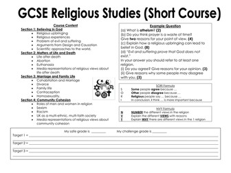Front of Exercise Book Information Sheet