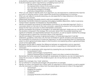 AS and A2 Critical Thinking Target Statement Bank