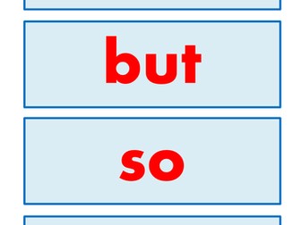 Connectives cards for display/prompt