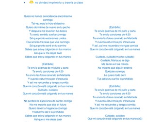 song - colgando en tus mano