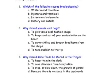 Fun Food Safety Quiz
