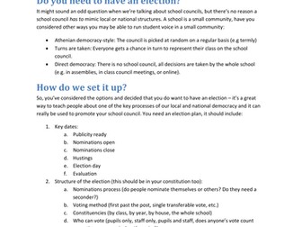 School council elections - planning for success!