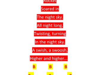 Firework rocket poem - Visual or performance poem