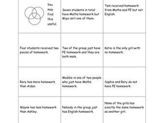 Venn Diagram Activities Probability