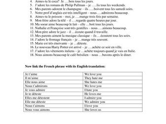 Practising direct object pronouns - le, la, les