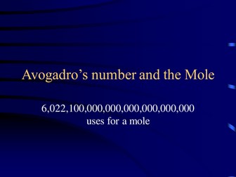 Avogadro and the Mole
