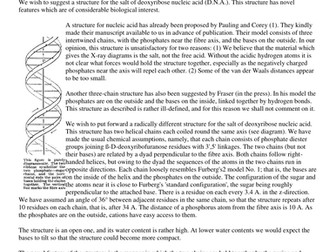 Watson & Crick comprehension