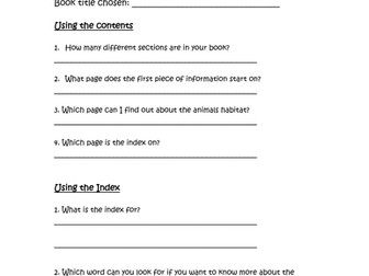 Contents and Index hunt Y3