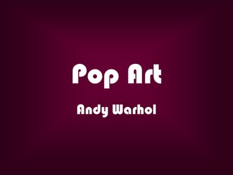 Pop Art Andy Warhol PowerPoint