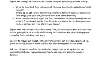 The Farm Behind the Food: Food miles