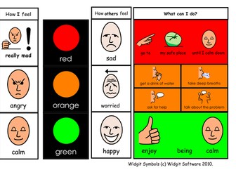 Traffic light emotions- Widgit