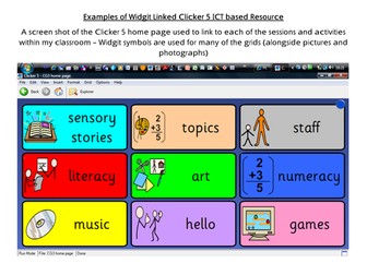 Clicker 5 ICT resource- Widgit