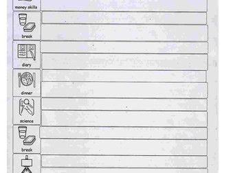 Today is planning woksheet- Widgit