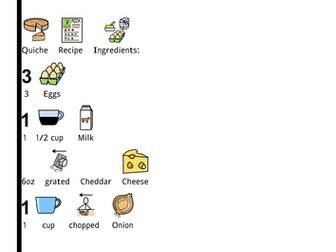 Food recipes- Widgit