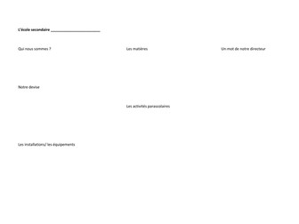 Brochure notre école