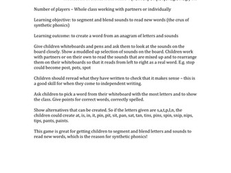 Mixed Up Phonemes game