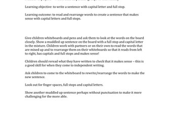 Mixed Up Sentences game