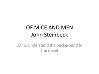 Of Mice and Men Context