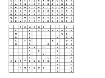 Intro to rocks wordsearch