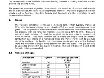 Anaerobic Digestion and Biogas