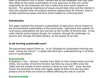 Sustainable Agriculture in the UK