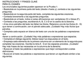 IB Ab initio Spanish text types paper 2