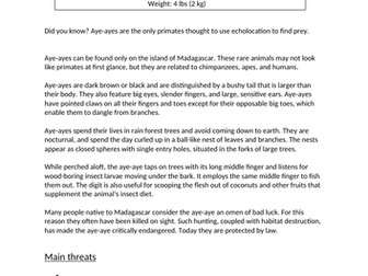 Conservation of Biodiversity lesson