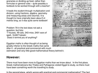Egyptian maths