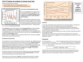 Edexcel C1b data fossil fuels