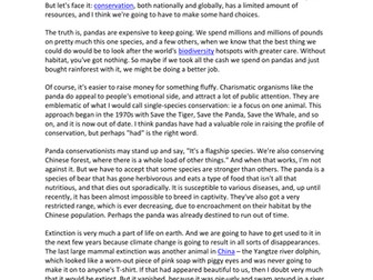 Conservation - should the panda be left to die out