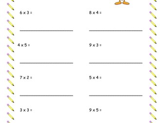Repeated Addition Worksheet