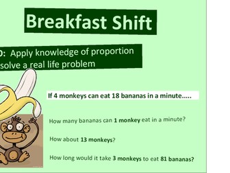 Breakfast Shift - Inverse Proportion - KS3/KS4