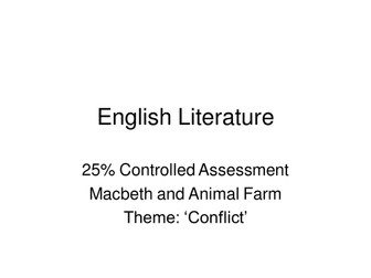 Macbeth Literature SoW and Activities Part 1