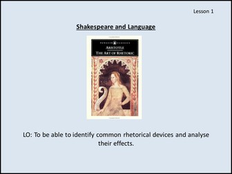 Powerpoint: Shakespeare's Language - Focus on AO2