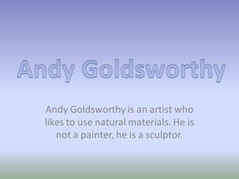 Andy Goldsworthy Powerpoint
