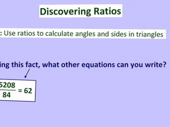 Discovering Trigonometric Ratios - GCSE