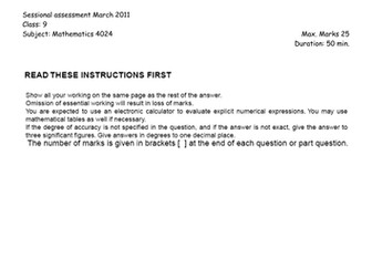 averages, trigonometry