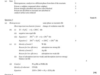 Lots of Past A2 Catalyst Questions