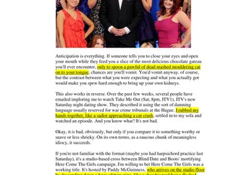 Analysing a Charlie Brooker review