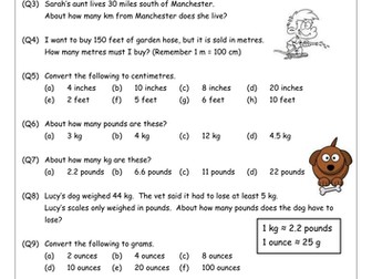 Converting Units - KS3 (Ages 11-14)- Resources