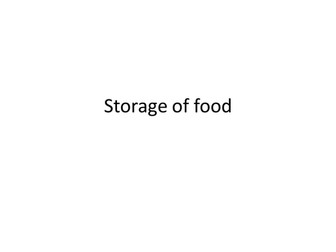 Storing Food