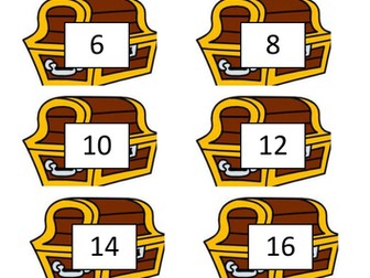 Treasure Chest Number Flashcards