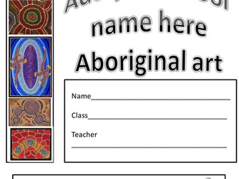 Cover or short project booklet- Aboriginal art