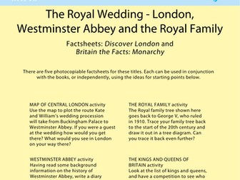 The Royal Wedding and London factsheets