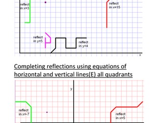 Reflection Puzzle Using Horizontal & Lines