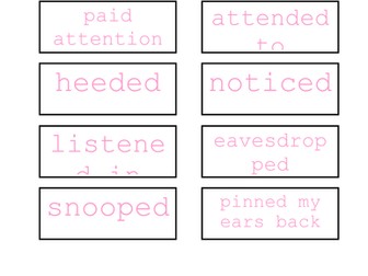 Synonym Wall Display