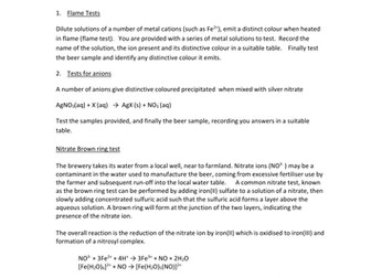 Qualitative chemical analysis