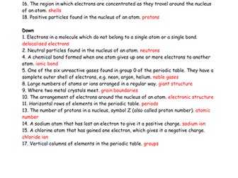 AQA C2 Additional chemistry revision crosswords