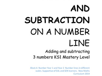 Adding and Subtracting in steps and  number lines.