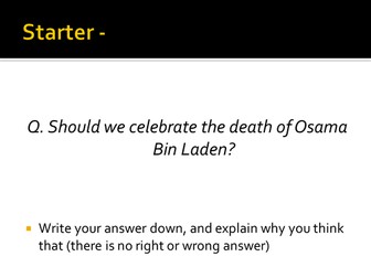 Discussing the Death of Bin Laden